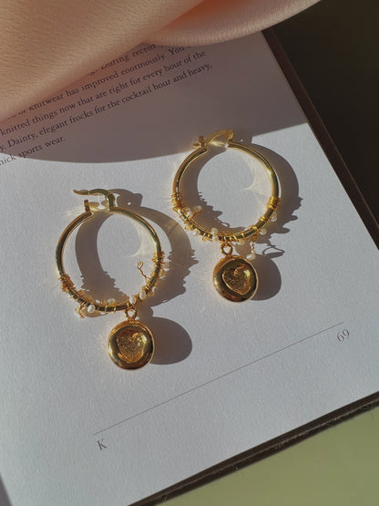 Zara Pendant Wrapped Hoops