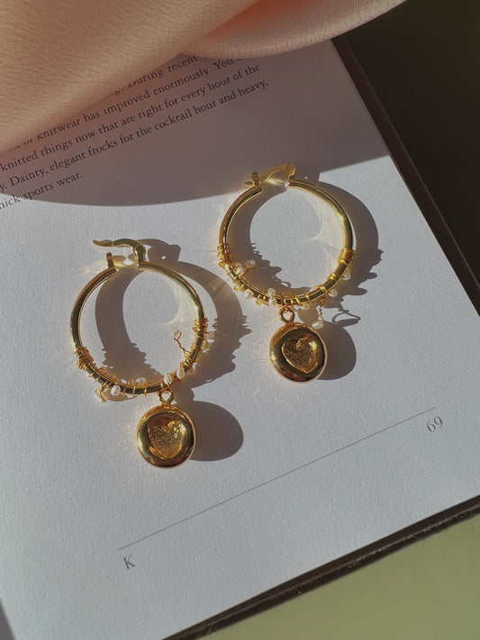 Zara Pendant Wrapped Hoops
