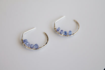 Birthstone Wrapped Hoops