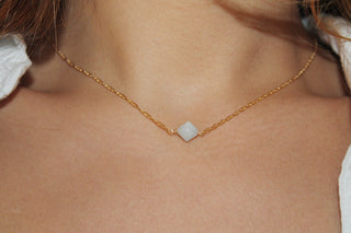 Rosemary Single Aquamarine Necklace