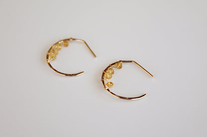 Birthstone Wrapped Hoops